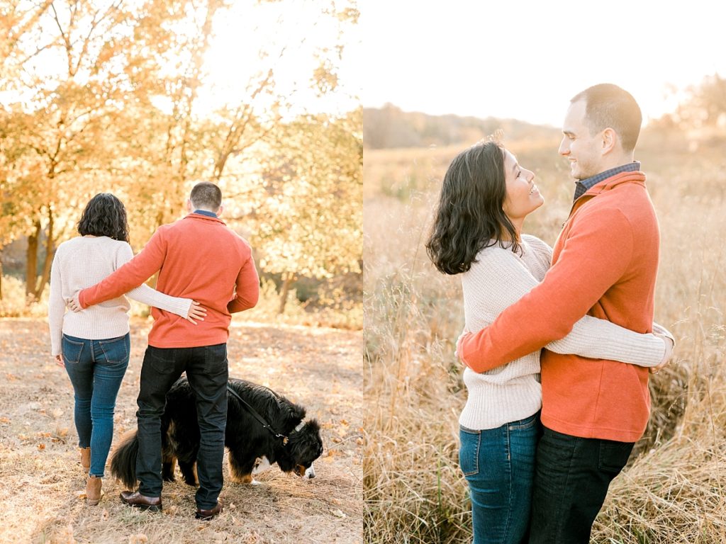 valley forge engagement session in the fall