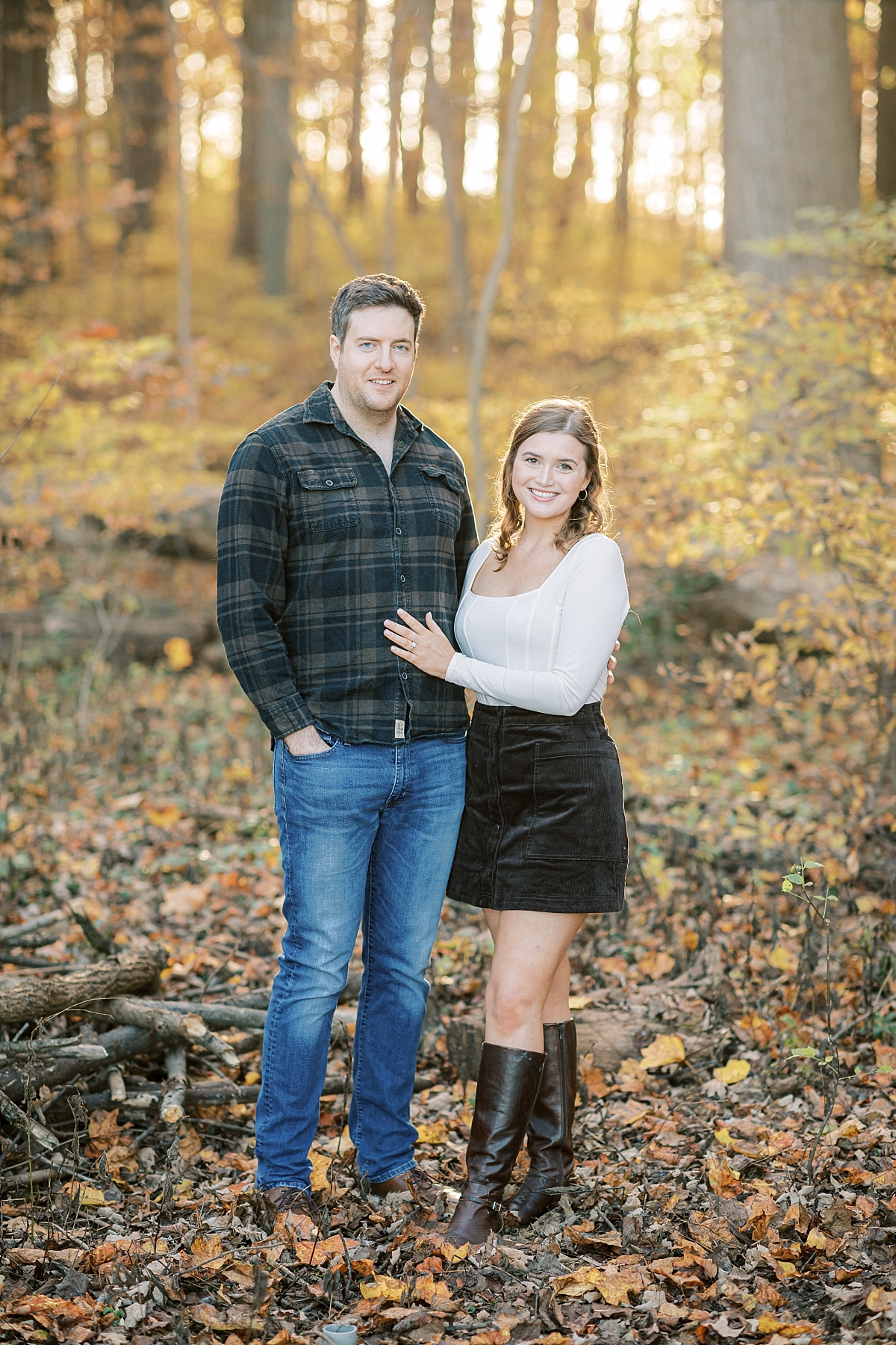 Longwood Gardens fall engagement session