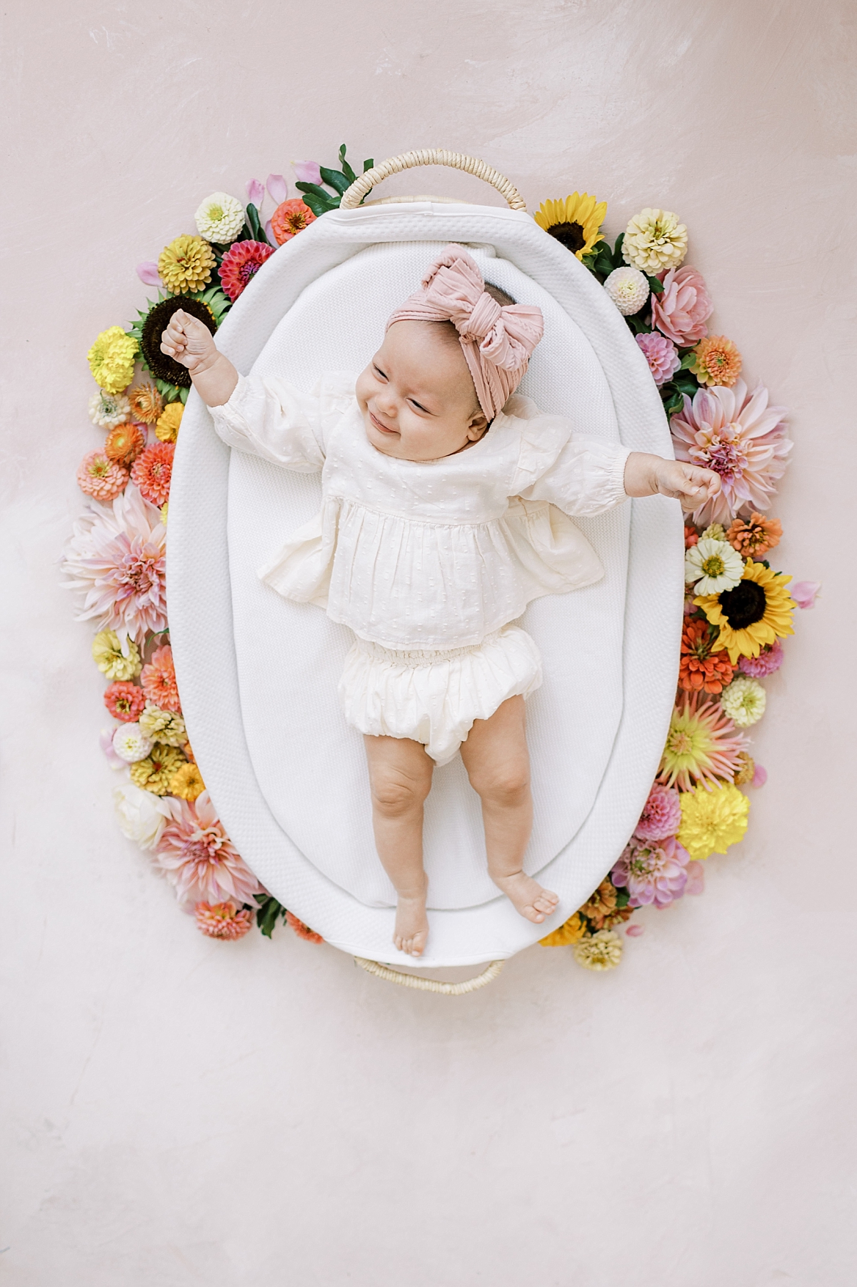 lancaster lititz newborn photo studio baby floral basket