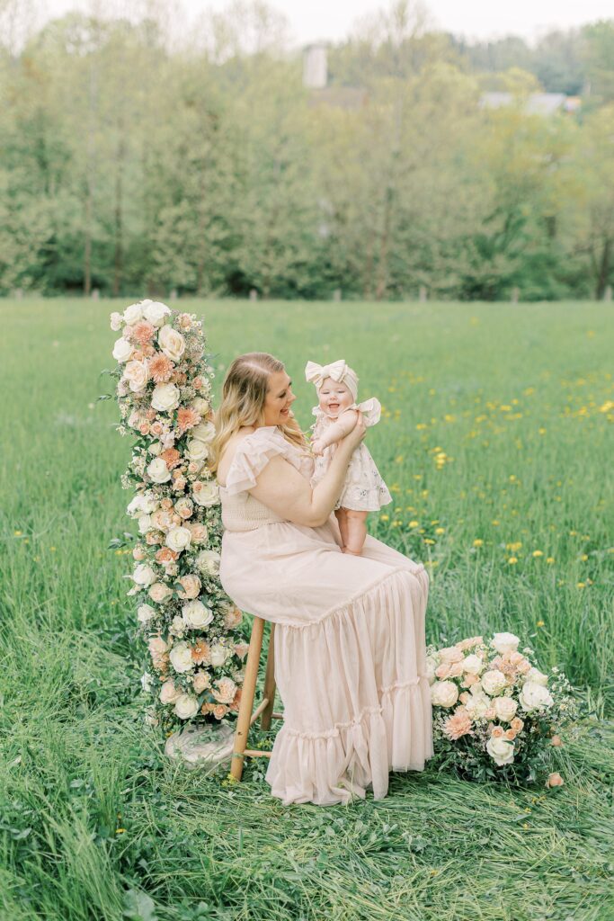 floral motherhood mommy and me session lancaster, pa