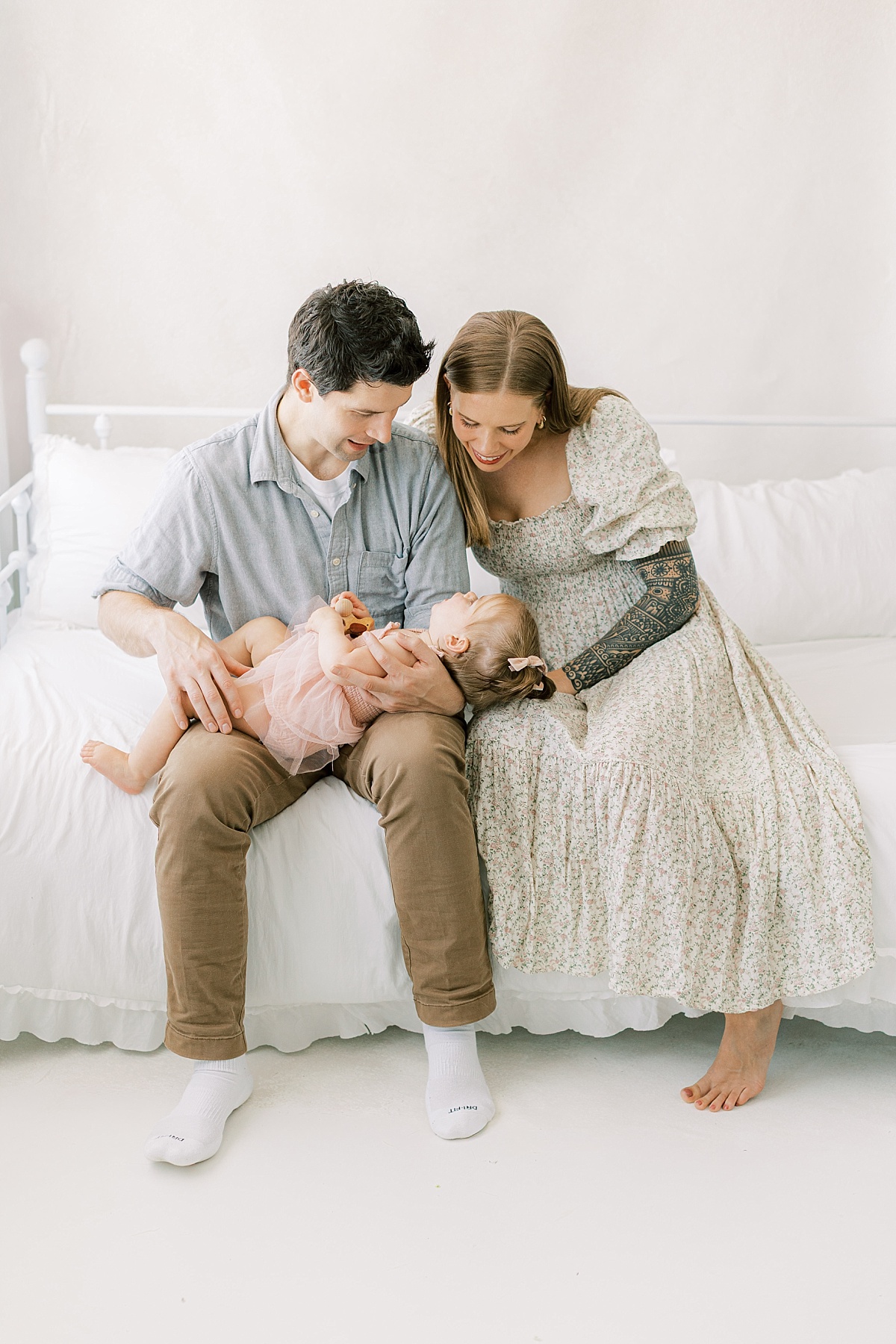 Lancaster pa milestone session with mom, dad, and baby
